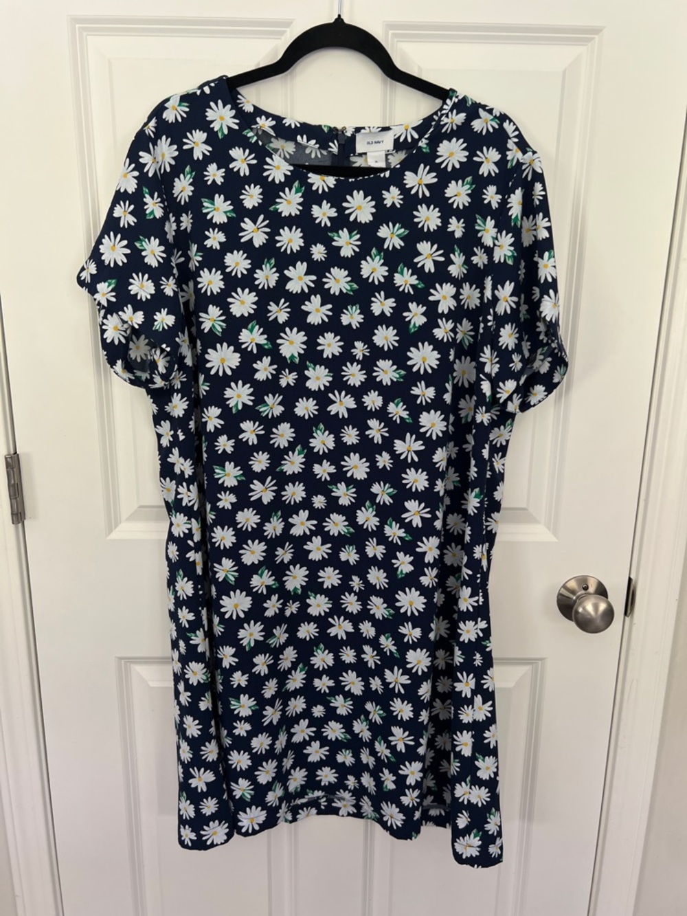 Old Navy Navy Floral Daisy Midi Dress